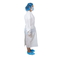 Weiße medizinische Isolierung bekleidet Wegwerf mit gestrickter Stulpe wasserdichtes 20-65gsm