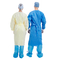 chirurgische Kleider des blauen Wegwerfkrankenhaus-50g, gelbe SMMS wasserdichte Isolierungs-chirurgisches Kleid des Niveau-2